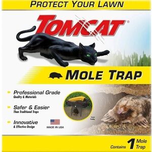 TOMCAT Mole Trap 0363210 Snap Trap - 1 Pack Professional Grade MADE IN USA